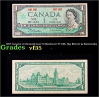 1967 Canada Centennial Issue $1 Banknote P# 84b, S