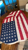 2x4-ft 48-star American flag, with rivets, only a