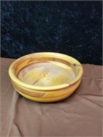 Handcrafted wooden bowl. Stamped Leroy Smith