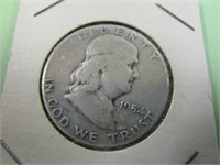 1954 Ben Franklin Half Dollar