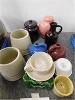 Various ceramic and pottery decorative items