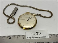 Pocket Watch Vintage w/ Chain for Men, Runs