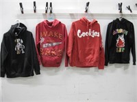 Four Assorted Hoodies Largest XL