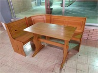 Wooden Country Bench and Table