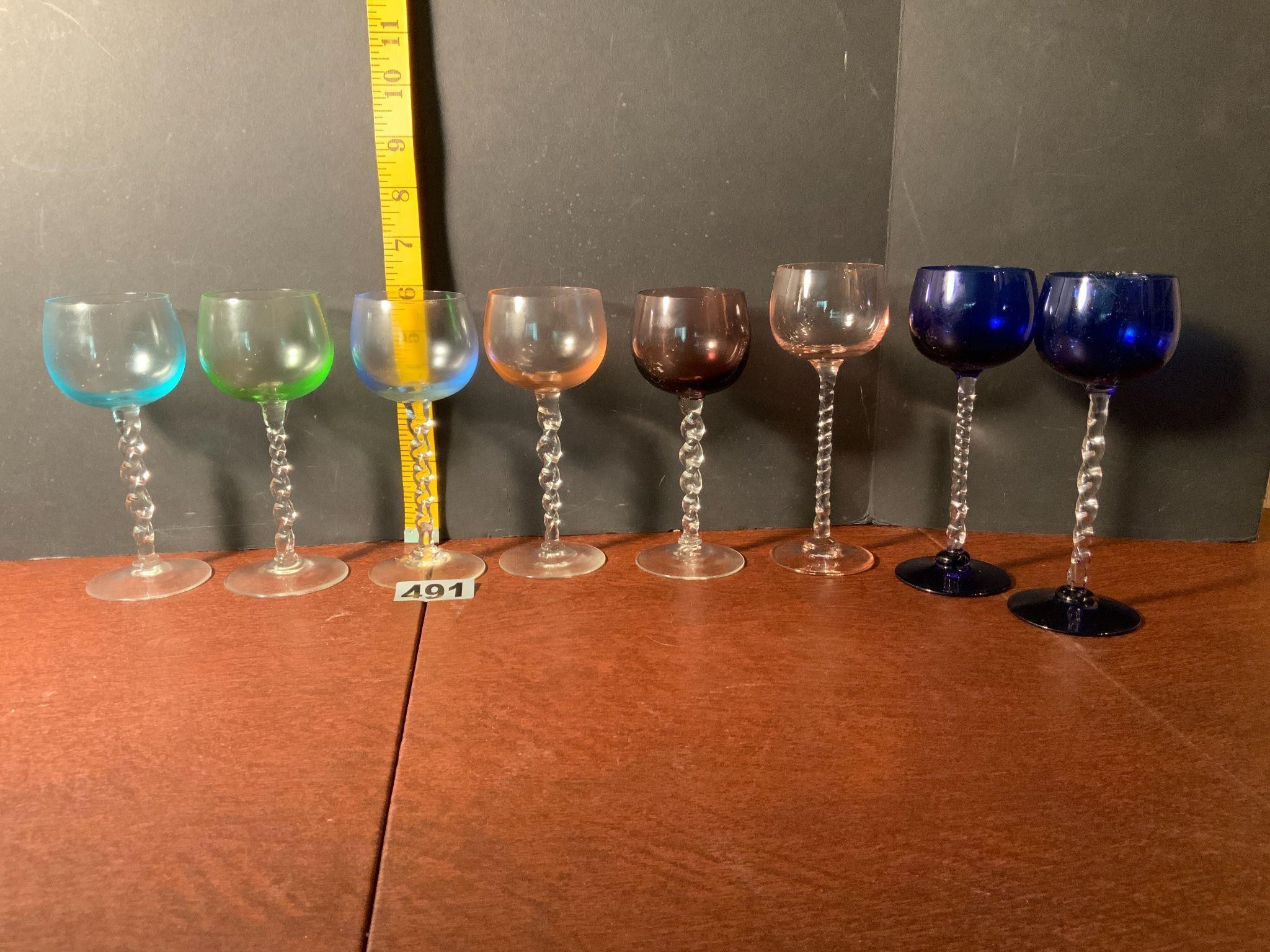 Multi Color Glass Cordials
