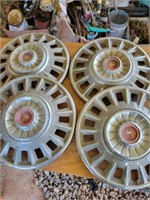 4+/- Vintage Ford Mustang Hubcaps