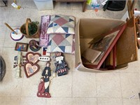 Box of Assorted Home Decorations