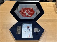 2006 Cdn Snowbirds $5 Coin/Stamp .9999 Silver