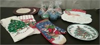 Box-Holiday Plates, Towels,  & Candles