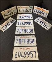 Movie prop license plates metal (box)