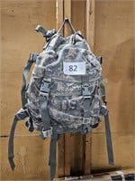 military bag with supplies