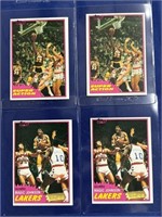 (4) 1981 MAGIC JOHNSON TOPPS CARDS