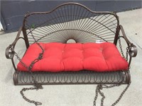 Metal Porch Swing W/Cushion, 47 1/2” Long