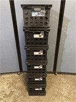 6 Sterilite Plastic Storage Crates