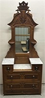 Victorian Step Down Marble Top Bureau