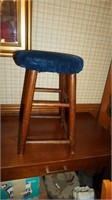 Vintage Stool with Cushion