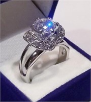 3 Ct Round Engagement Ring Size 7