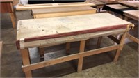 2-Wooden Work Tables, Various Dimensions