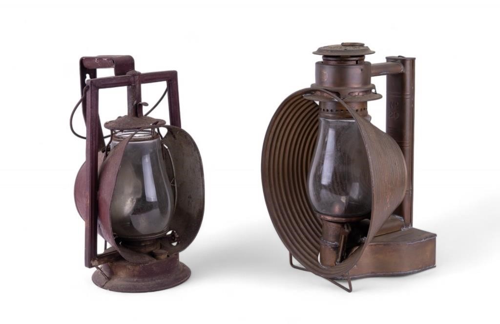 Antique Dietz & Tallin Railroad Digned Lanterns