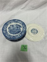 (10) Liberty Blue Monticello Bread / Butter Plate