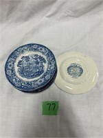 (10) Liberty Blue Monticello Bread / Butter Plate