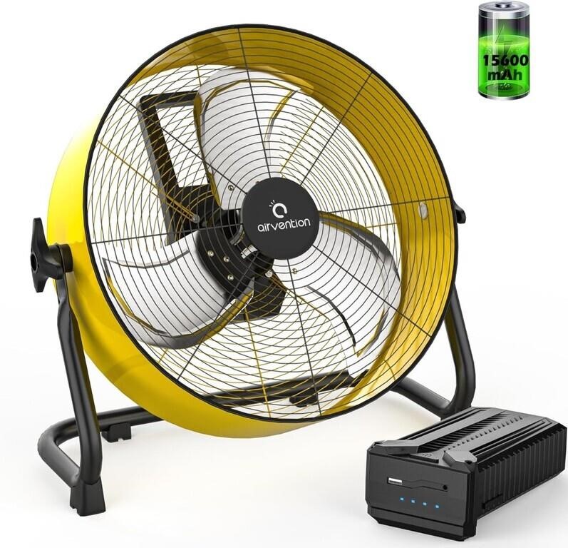 Airvention Rechargeable Battery Floor Fan 12"