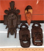 Collection of wooden masks