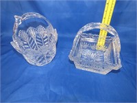 2 Clear Handled Baskets