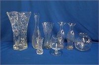 Vases including Cornflower, 10.5 X 4.25"H
