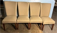 Four Upholstered Parson Breakfast Chairs