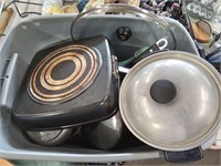 Pots, Pans and lids Box Lot