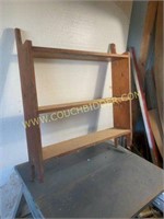 Wooden outdoor shelf
