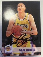 Lakers Sam Bowie Signed Card with COA