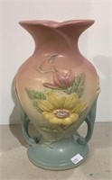 Hull pottery 8 1/2 inch pink and blue art vase