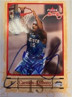 Nuggets Carmelo Anthony Signed Card with COA