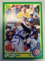 Cubs Mark Grace Signed Card with COA