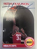 Rockets Hakeem Olajuwon Signed Card with COA