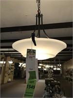 Large single glass shade ceiling fixture