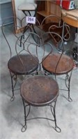 3 ICE CREAM PARLOR CHAIRS