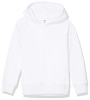 Essentials Girls' Pullover Hoodie Sweatshirt, Whi