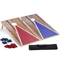 Sorulley Solid Wood Premium Cornhole Set, 4' x 2'