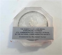 Robert E Lee Sterling Silver Medal