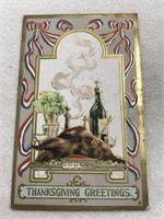 Postmarked 1906 Thanksgiving greeting postcard