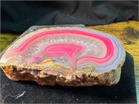 PINK AGATE ROCK CUT