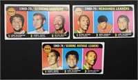 (3) TOPPS 70-71 LEAGUE LEADERS BASKETBALL CARDS