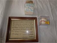 Signed 1993 World Series Baseball & Certification
