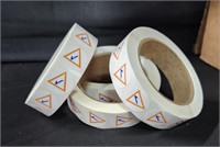 40 rolls of triangle check mark stickers