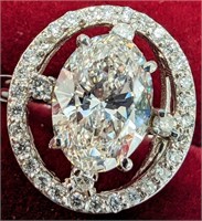 $21800 14K  4.8G Lab Diamond 4.1Ct Ring