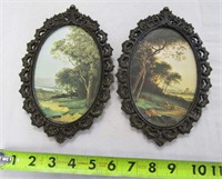 2 Small Italian Made Picture Frames 1 CrackedGlass