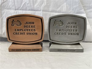 2- John Deere Commemorative Banks
